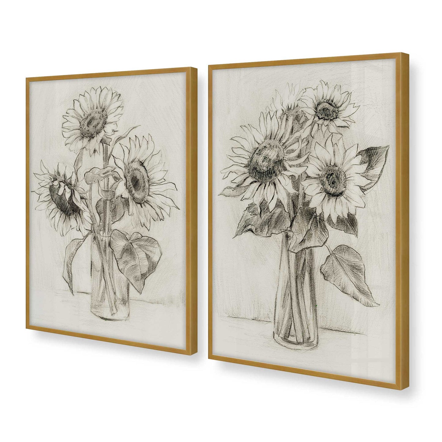 [Color:Polished Gold], Picture of art in a Polished Gold frame at an angle