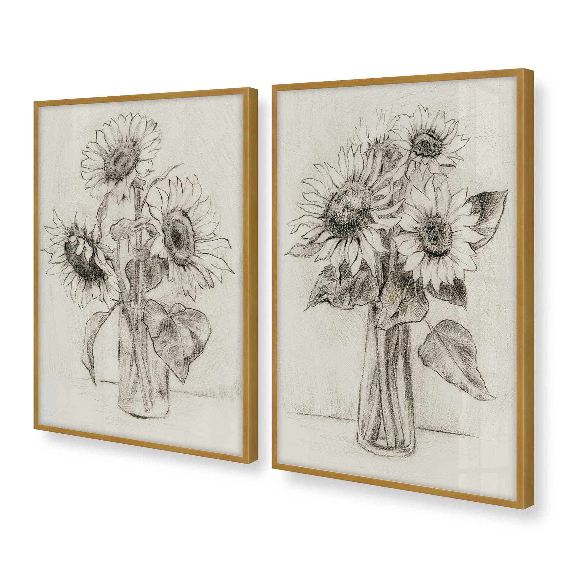 [Color:Polished Gold], Picture of art in a Polished Gold frame at an angle