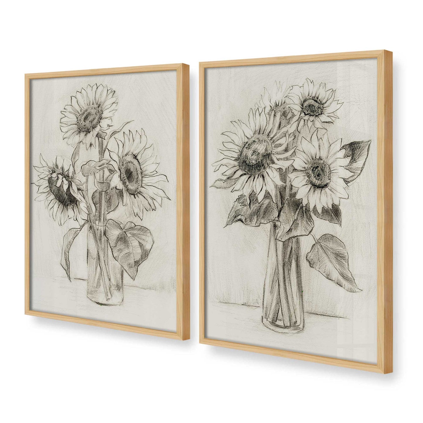 [Color:American Maple], Picture of art in a American Maple frame at an angle