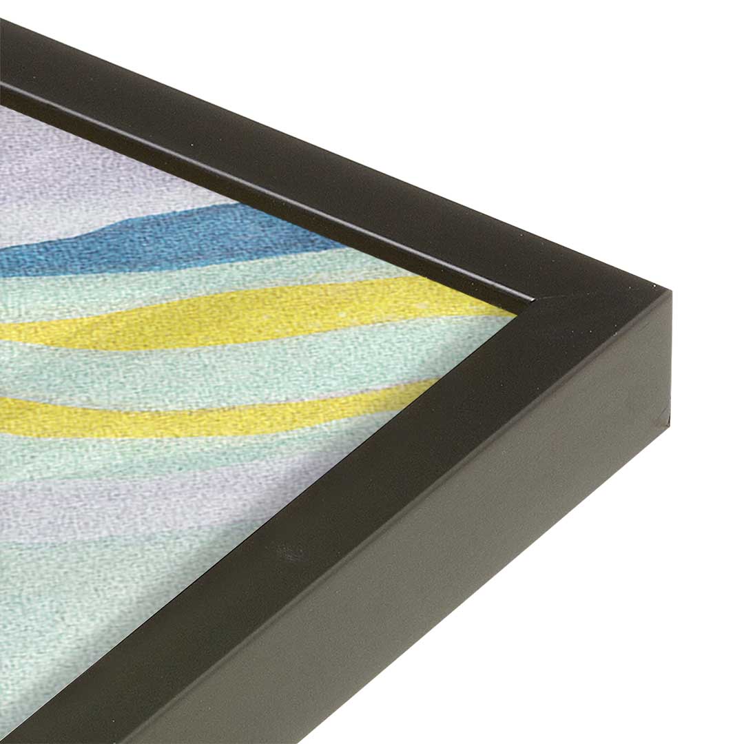 [Color:Satin Black], Picture of art in a Satin Black frame of the corner