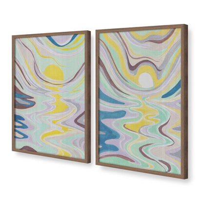 [Color:Walnut], Picture of art in a Walnut frame at an angle