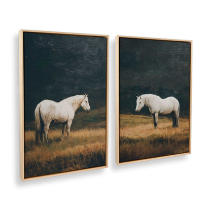 [Color:American Maple], Picture of art in a American Maple frame at an angle