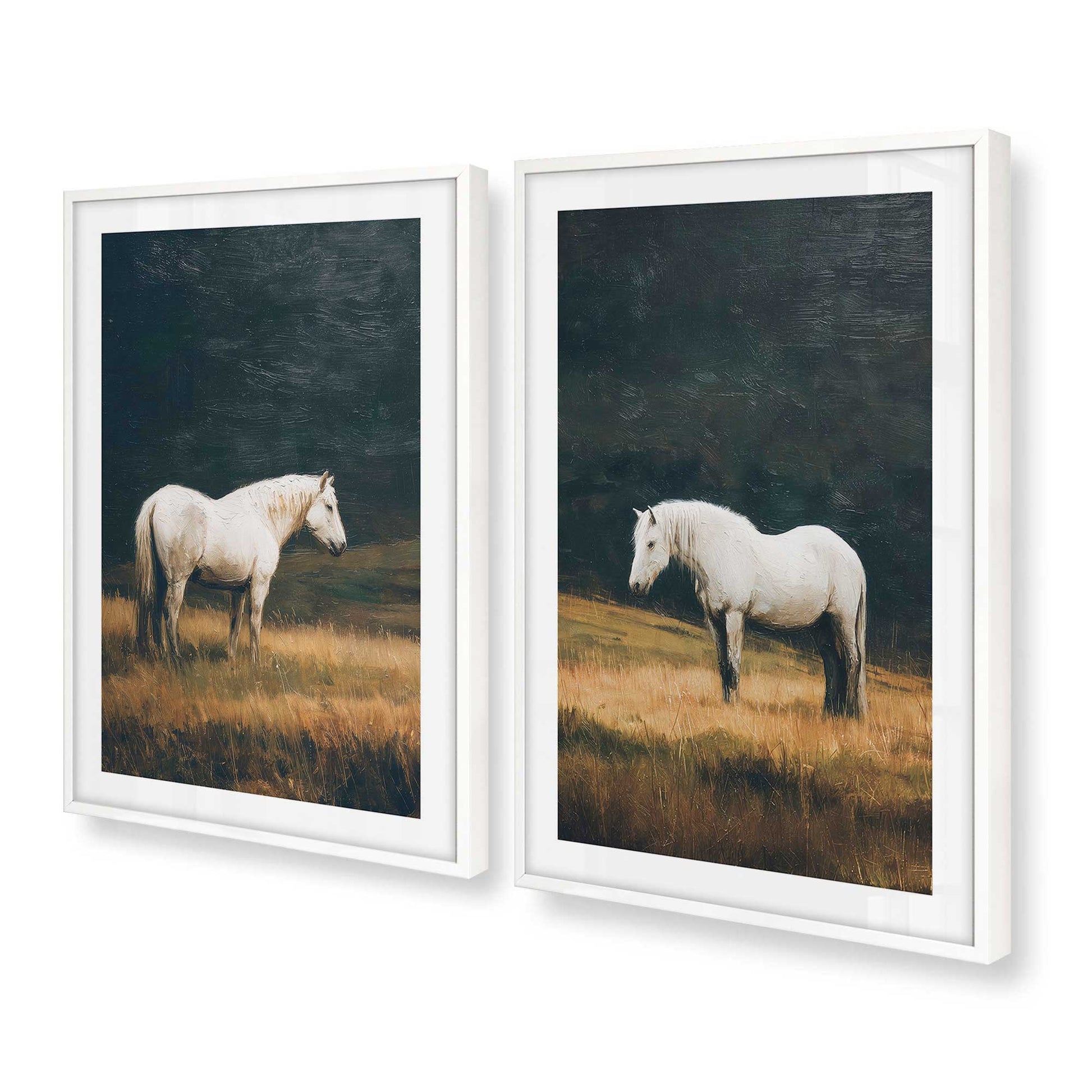 [Color:Opaque White], Picture of art in a Opaque White frame at an angle
