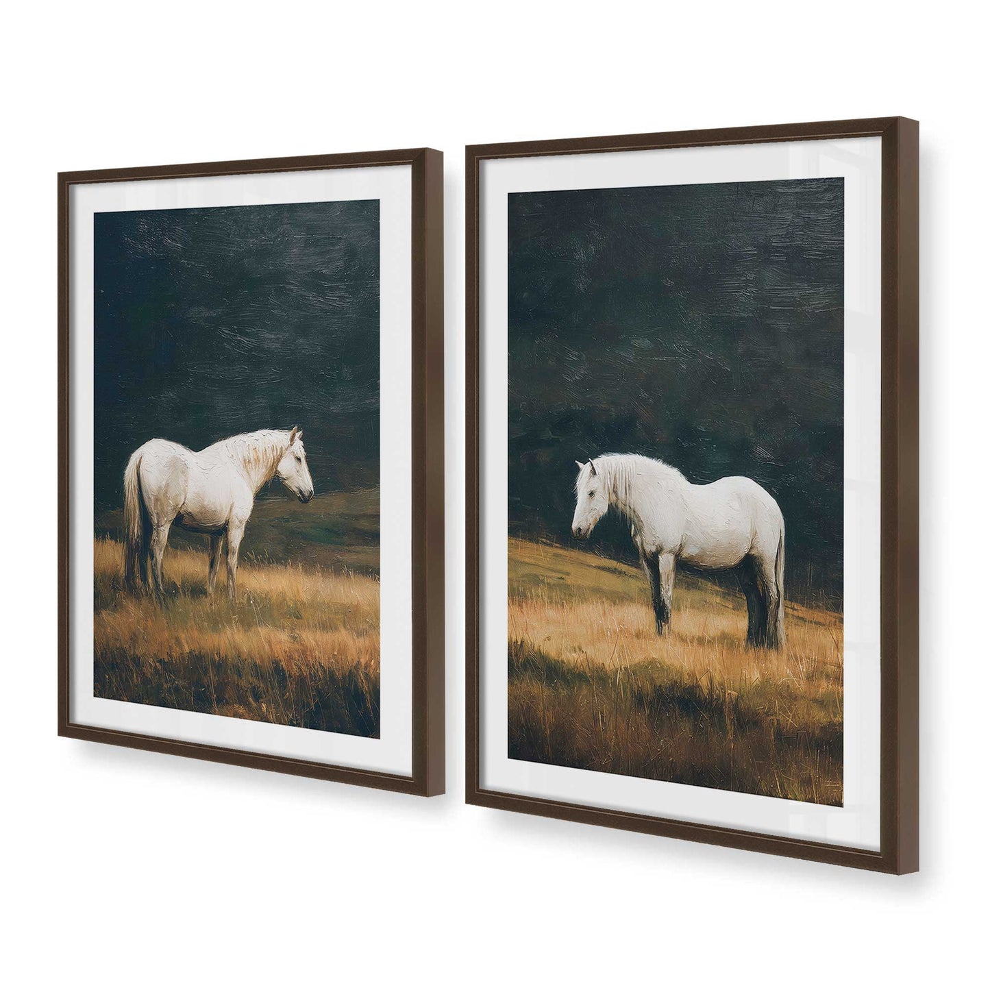 [Color:Belvinder Brown], Picture of art in a Belvinder Brown frame at an angle