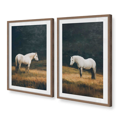 [Color:Walnut], Picture of art in a Walnut frame at an angle