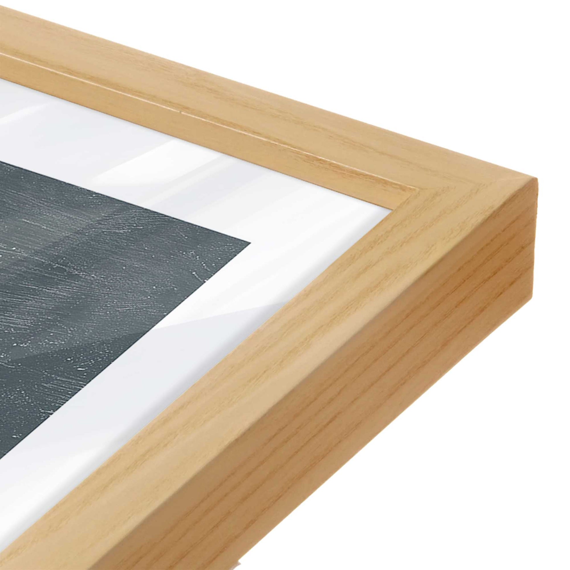 [Color:American Maple], Picture of art in a American Maple frame of the corner