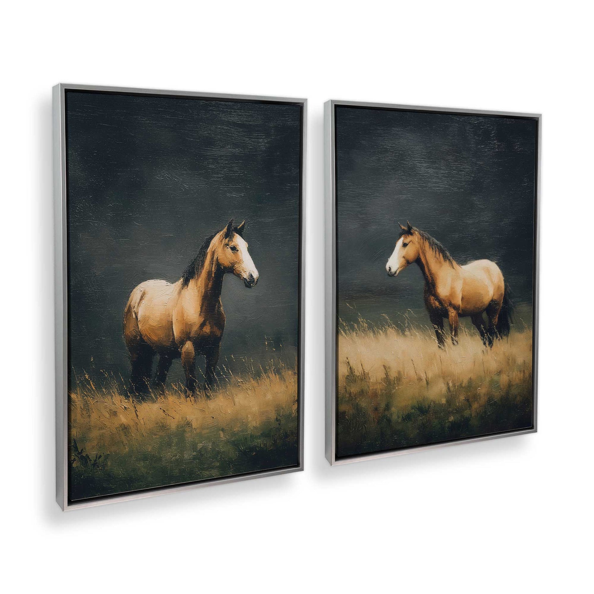 [Color:Polished Chrome], Picture of art in a Polished Chrome frame at an angle