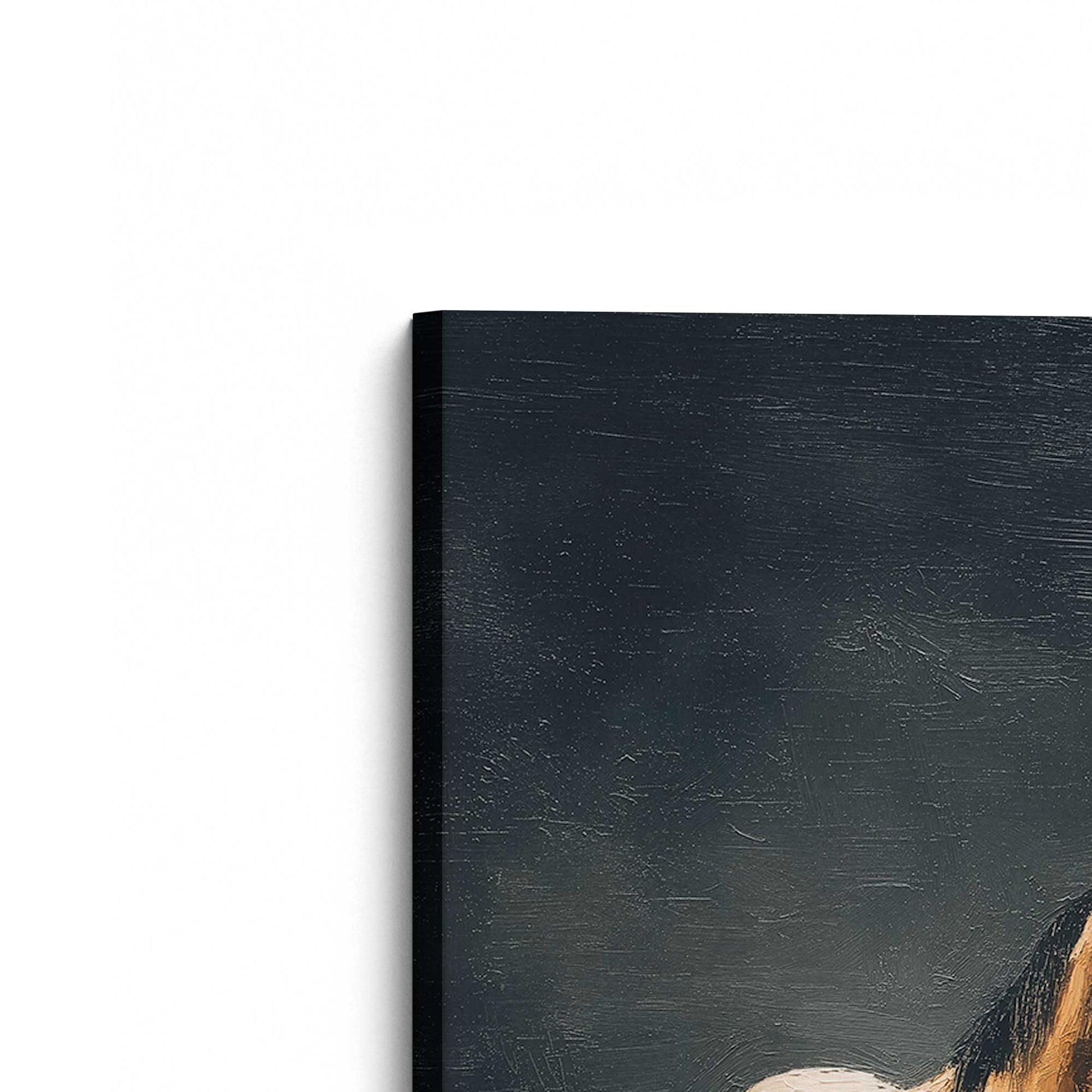 [Color:Stretched Canvas], Picture of the corner of the art