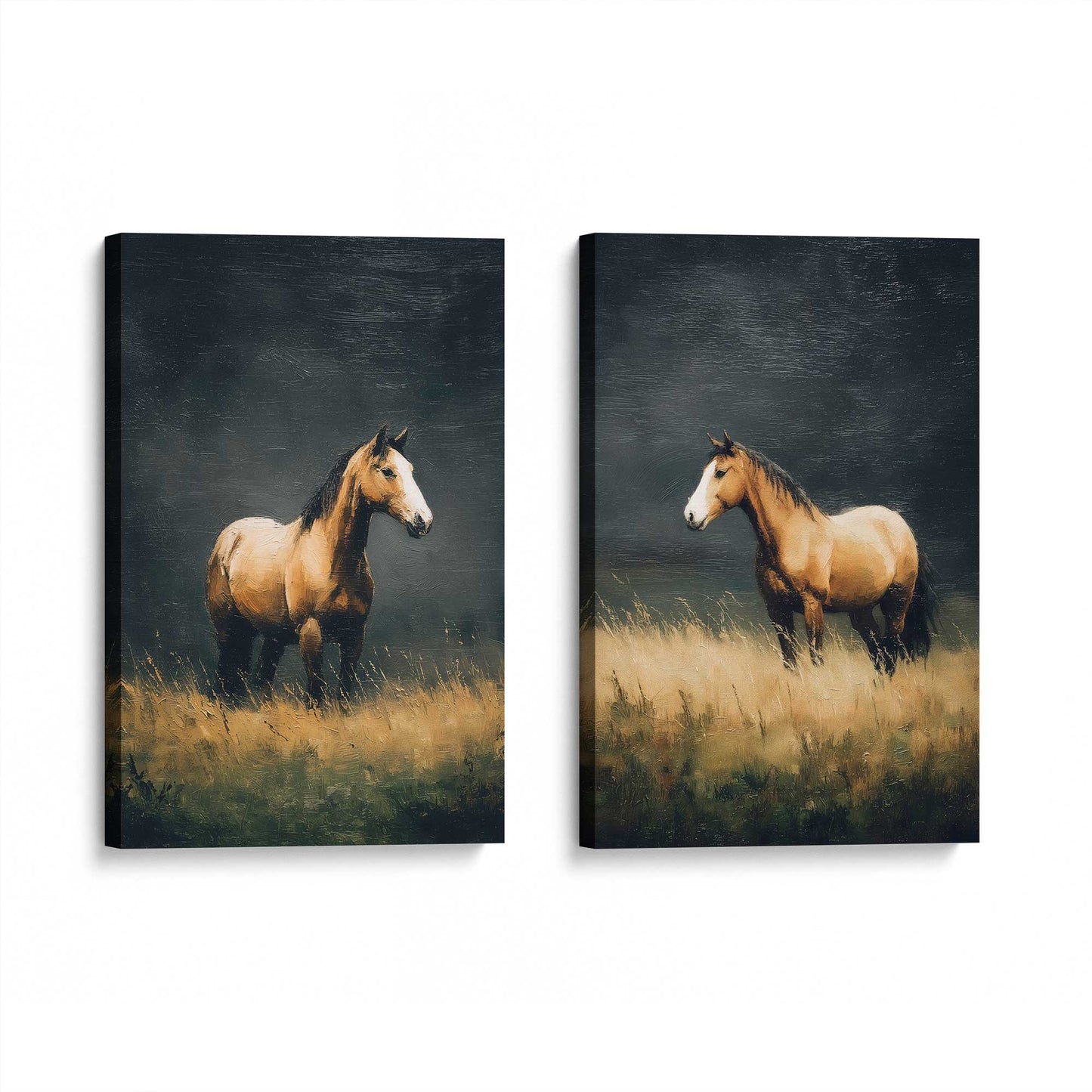 [Color:Stretched Canvas], Picture of art at an angle