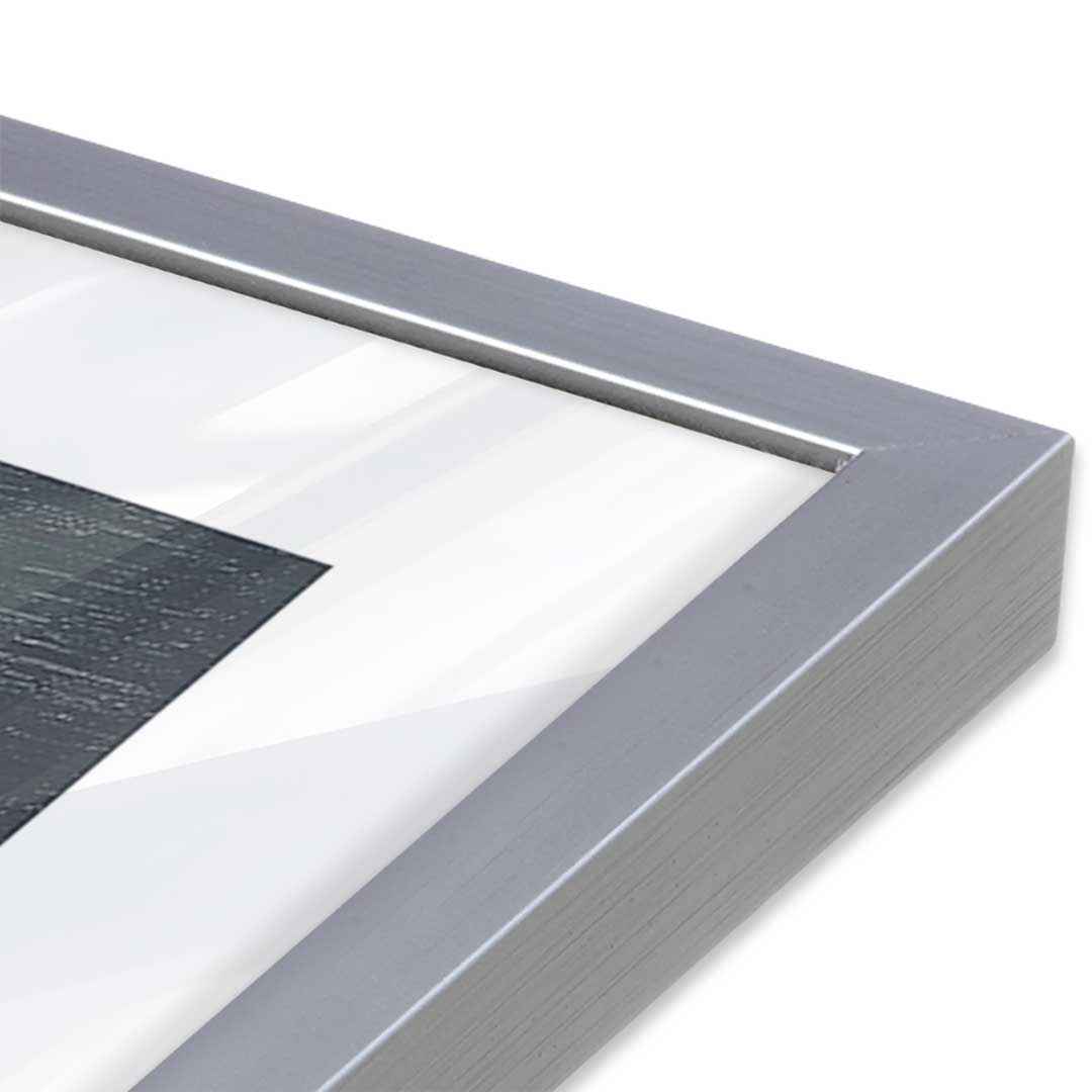 [Color:Polished Chrome], Picture of art in a Polished Chrome frame of the corner