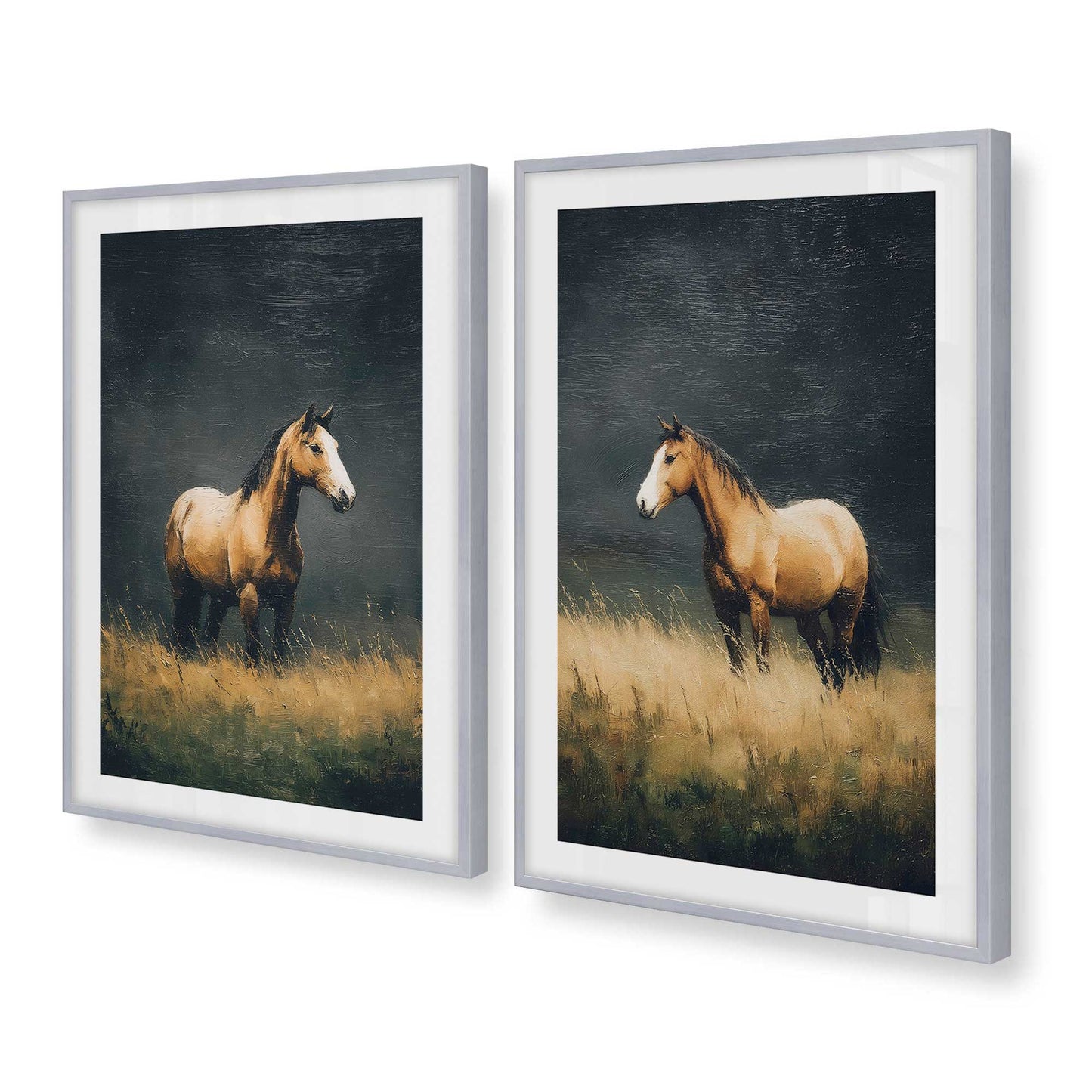 [Color:Polished Chrome], Picture of art in a Polished Chrome frame at an angle