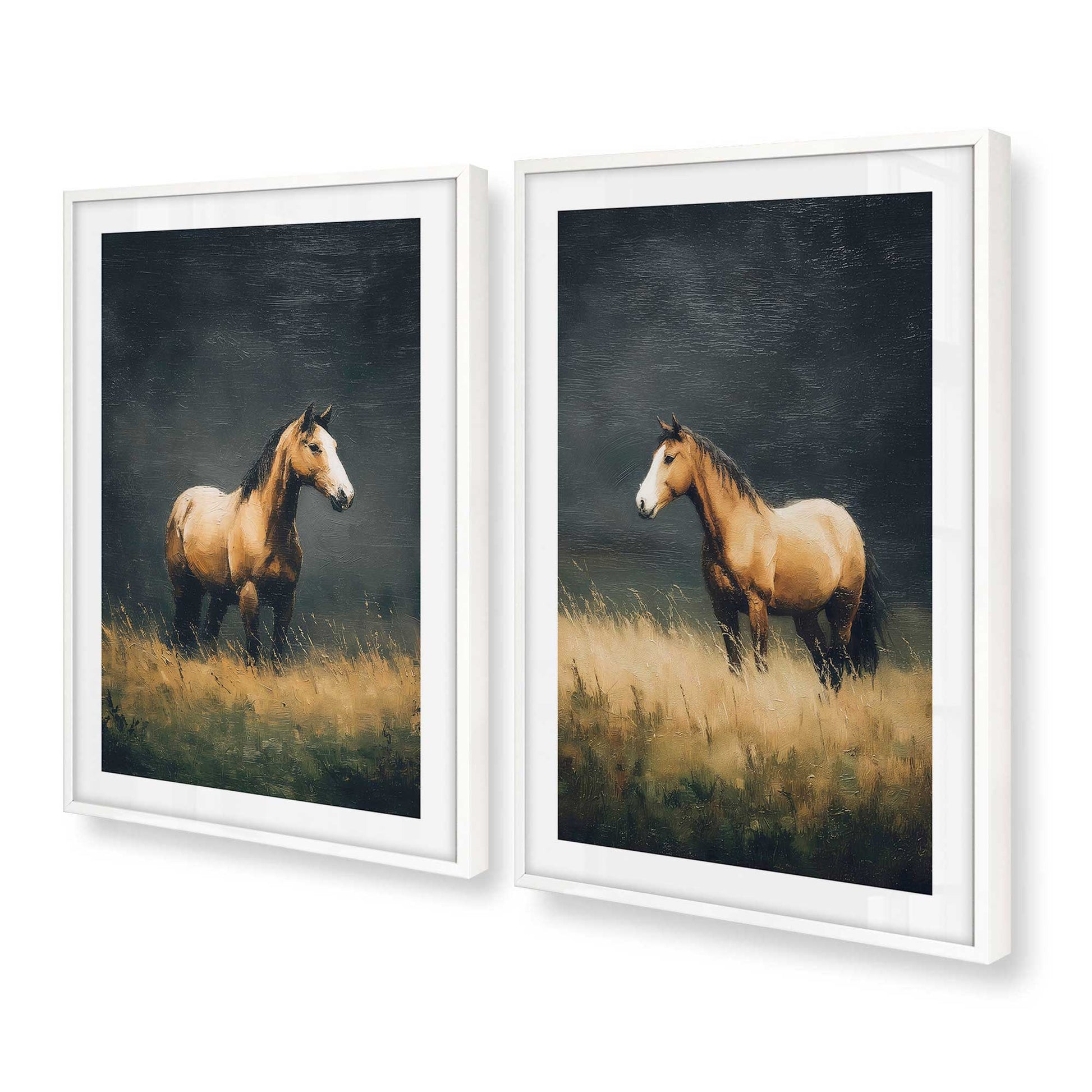 [Color:Opaque White], Picture of art in a Opaque White frame at an angle