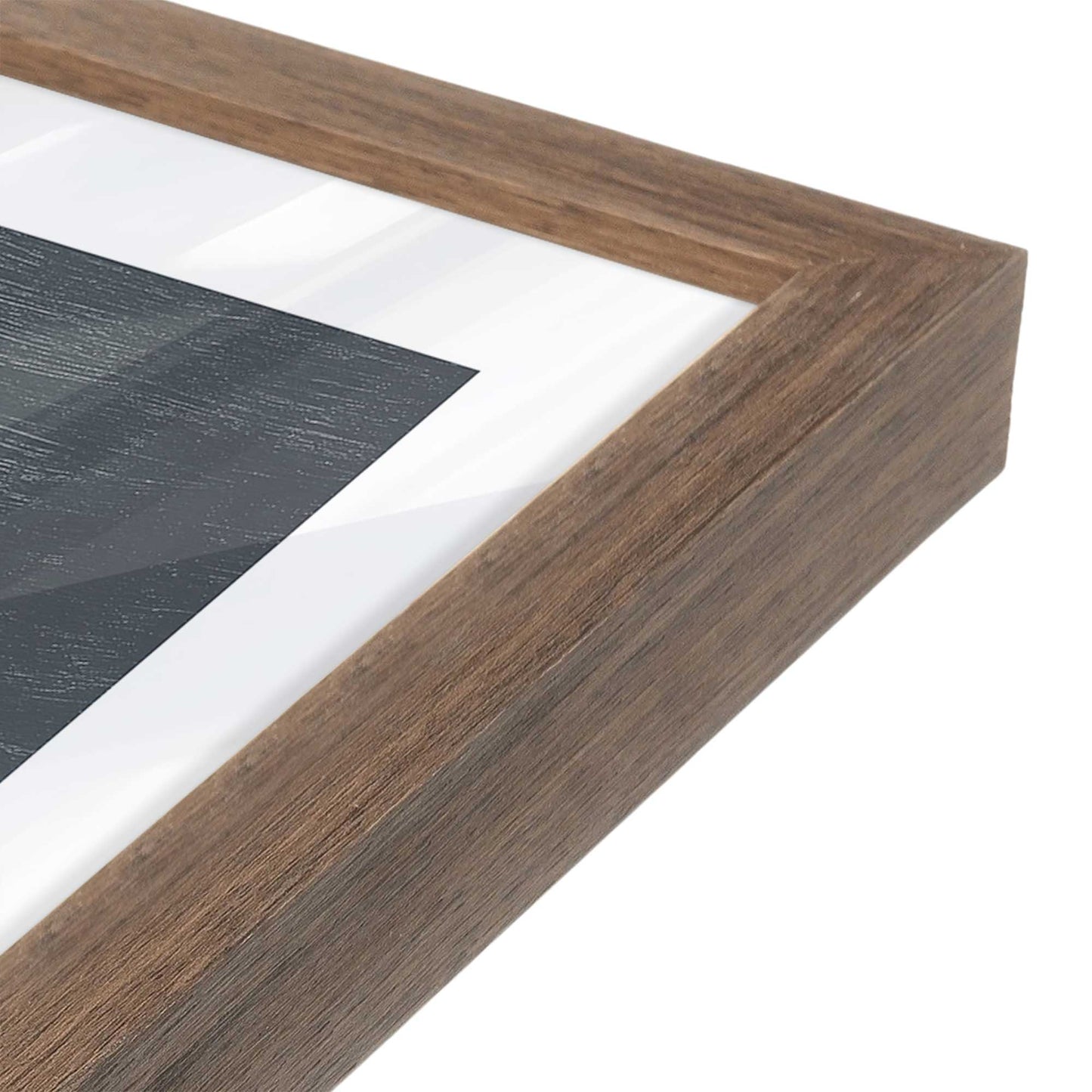 [Color:Walnut], Picture of art in a Walnut frame of the corner