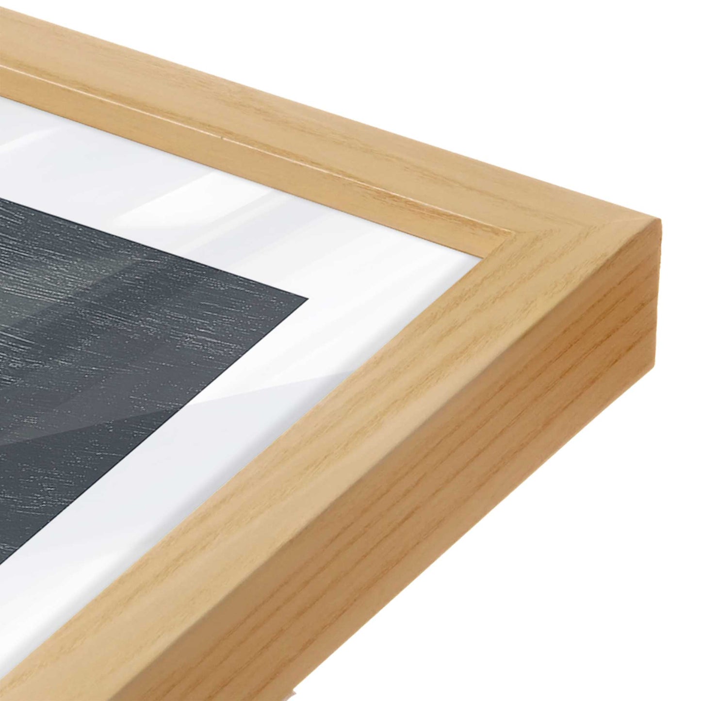 [Color:American Maple], Picture of art in a American Maple frame of the corner