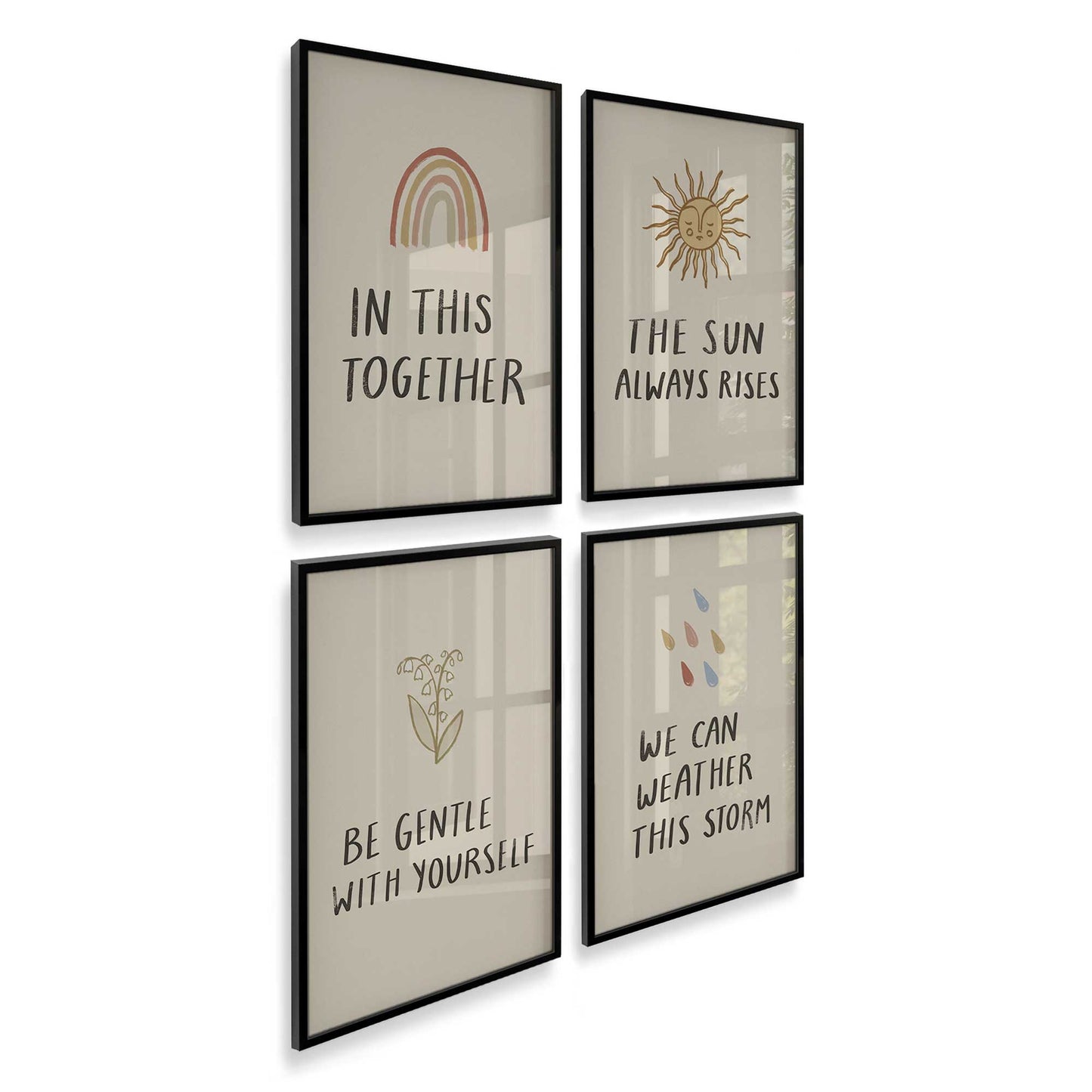[Color:Satin Black], Picture of art in a Satin Black frame at an angle
