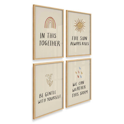 [Color:American Maple], Picture of art in an American Maple frame at an angle