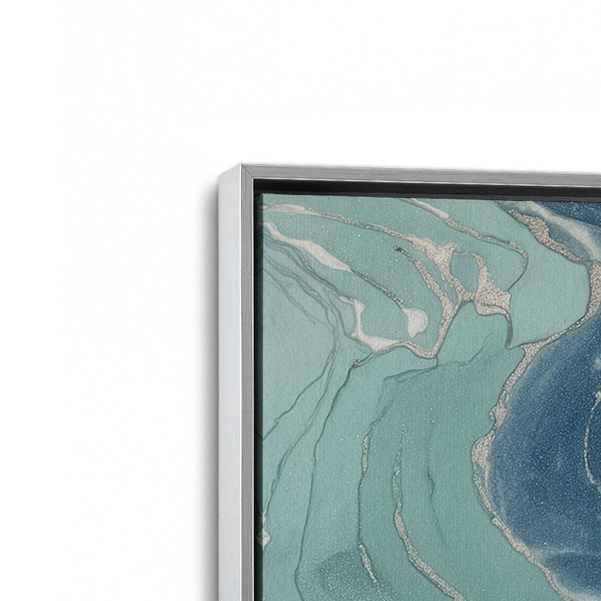 [Color:Polished Chrome], Picture of art in a Polished Chrome frame at an angle