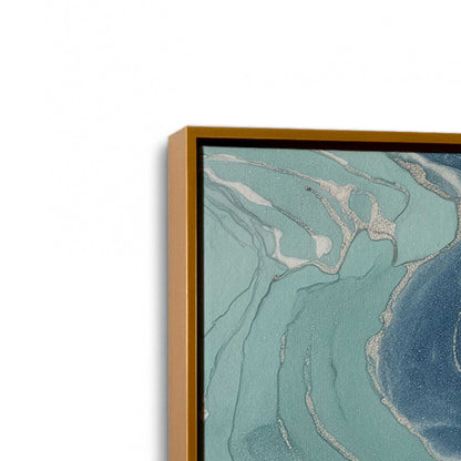 [Color:Polished Gold], Picture of art in a Polished Gold frame at an angle