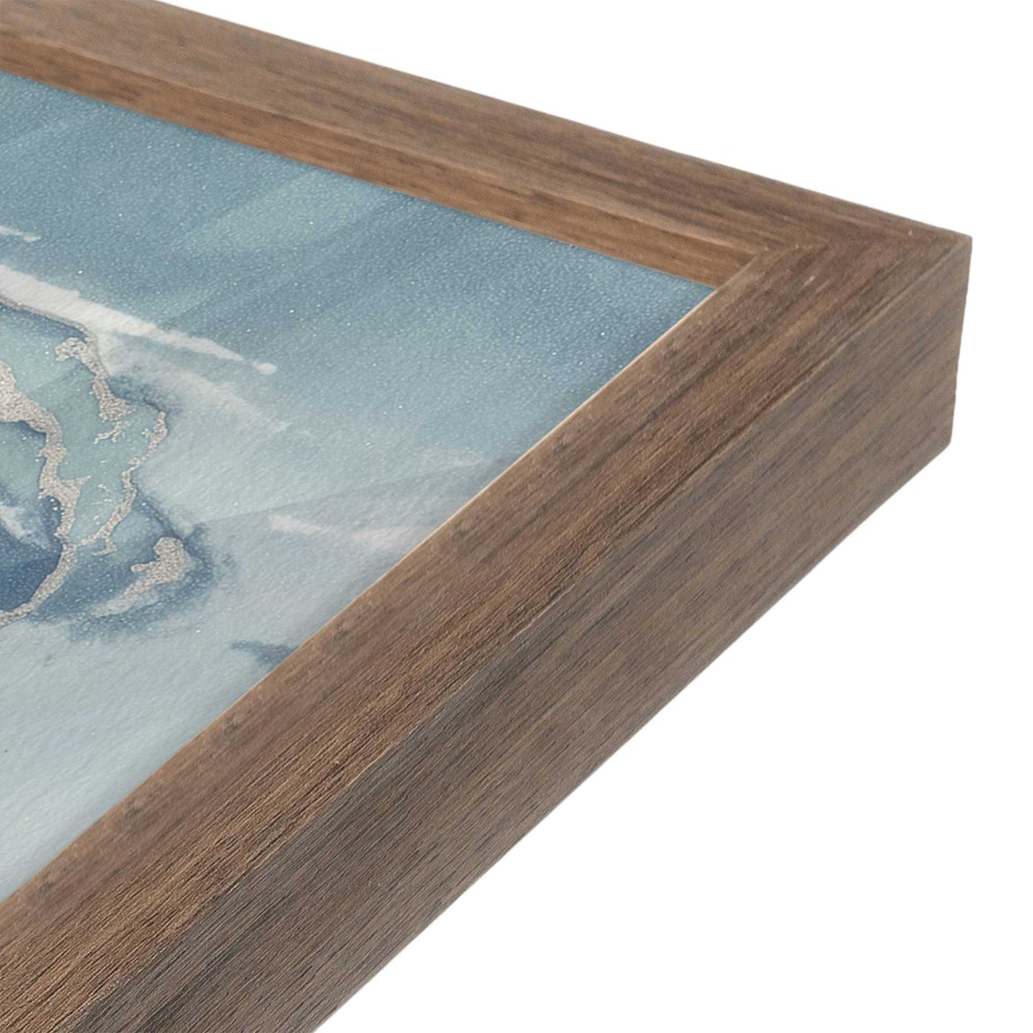 [Color:Walnut], Picture of art in a Walnut frame of the corner