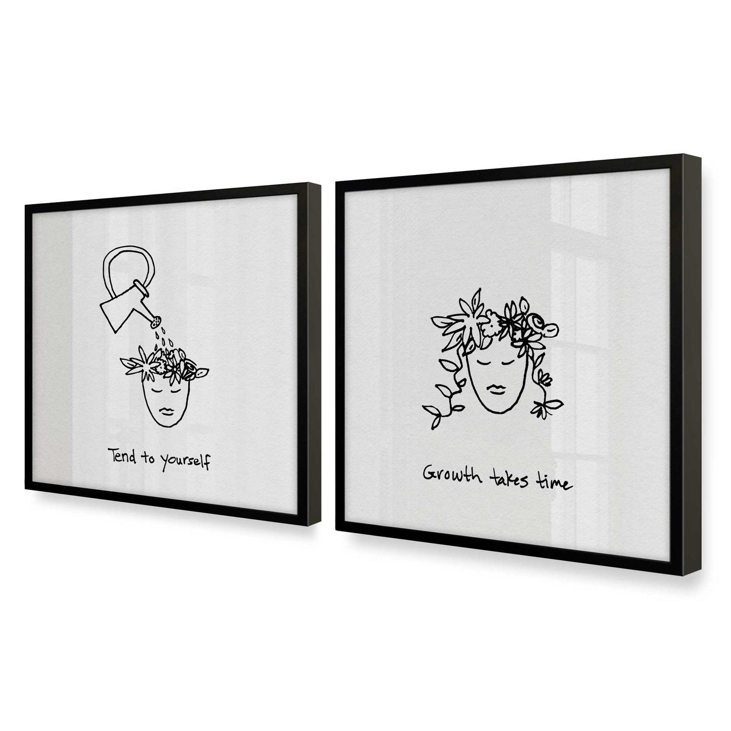 [Color:Satin Black], Picture of art in a Satin Black frame at an angle