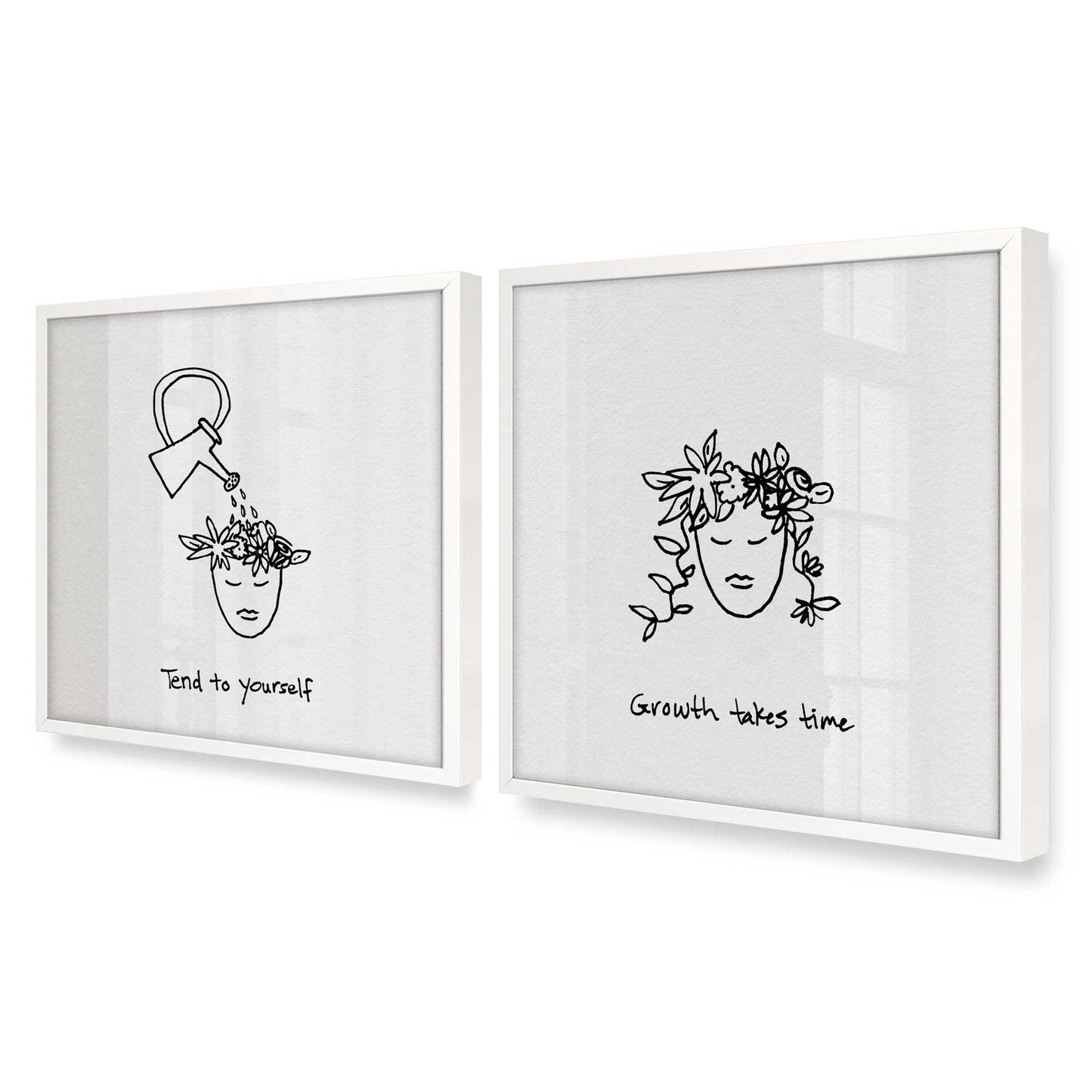 [Color:Opaque White], Picture of art in an Opaque White frame at an angle