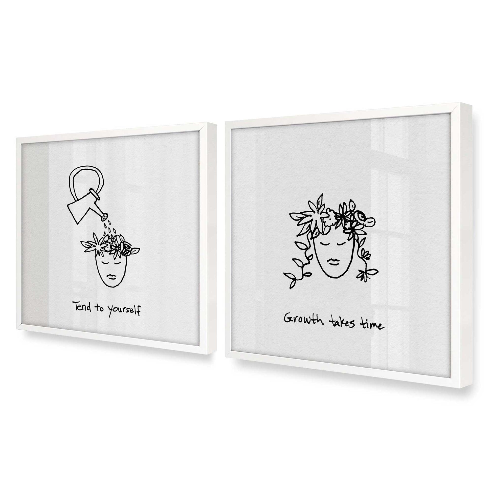 [Color:Opaque White], Picture of art in an Opaque White frame at an angle