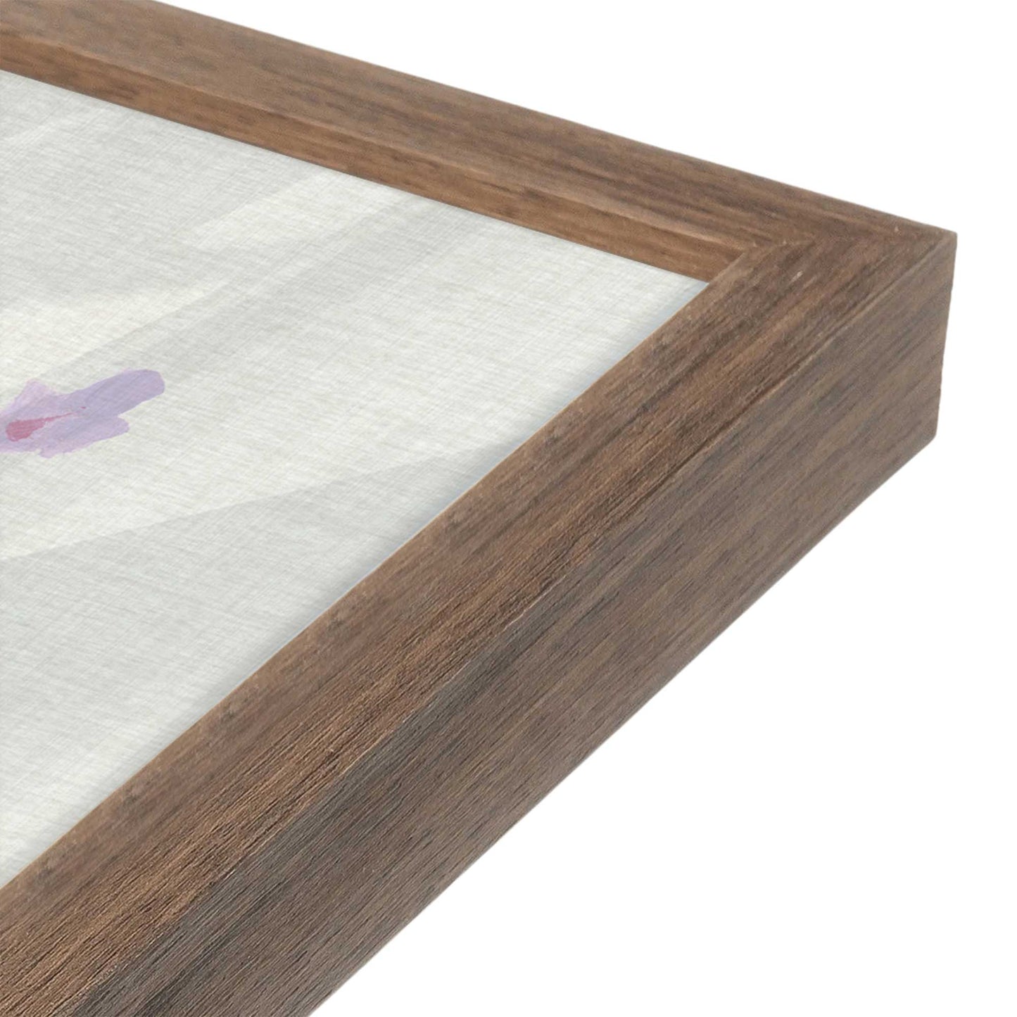 [Color:Walnut], Picture of art in a Walnut frame of the corner