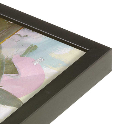 [Color:Satin Black], Picture of art in a Satin Black frame of the corner