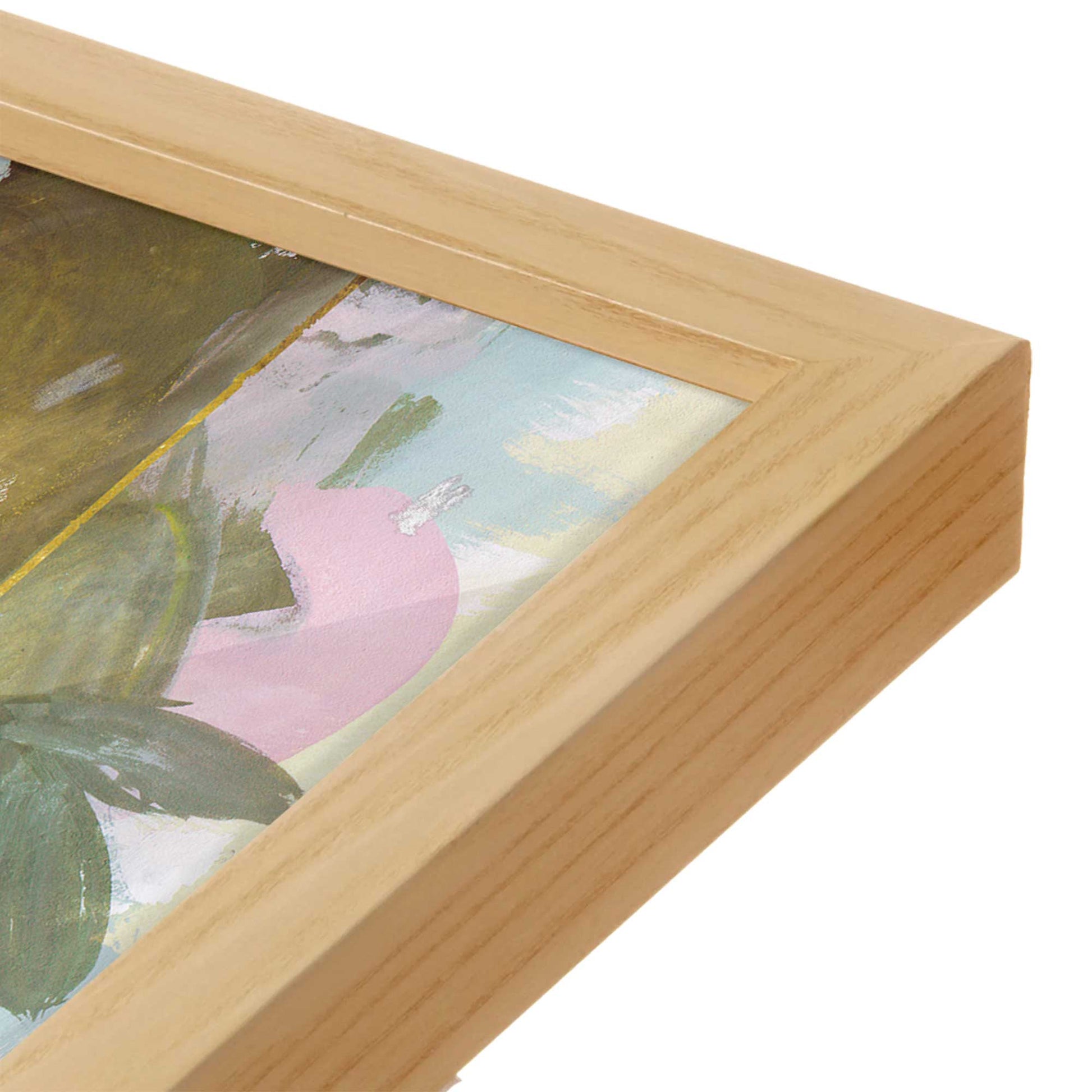 [Color:American Maple], Picture of art in an American Maple frame of the corner
