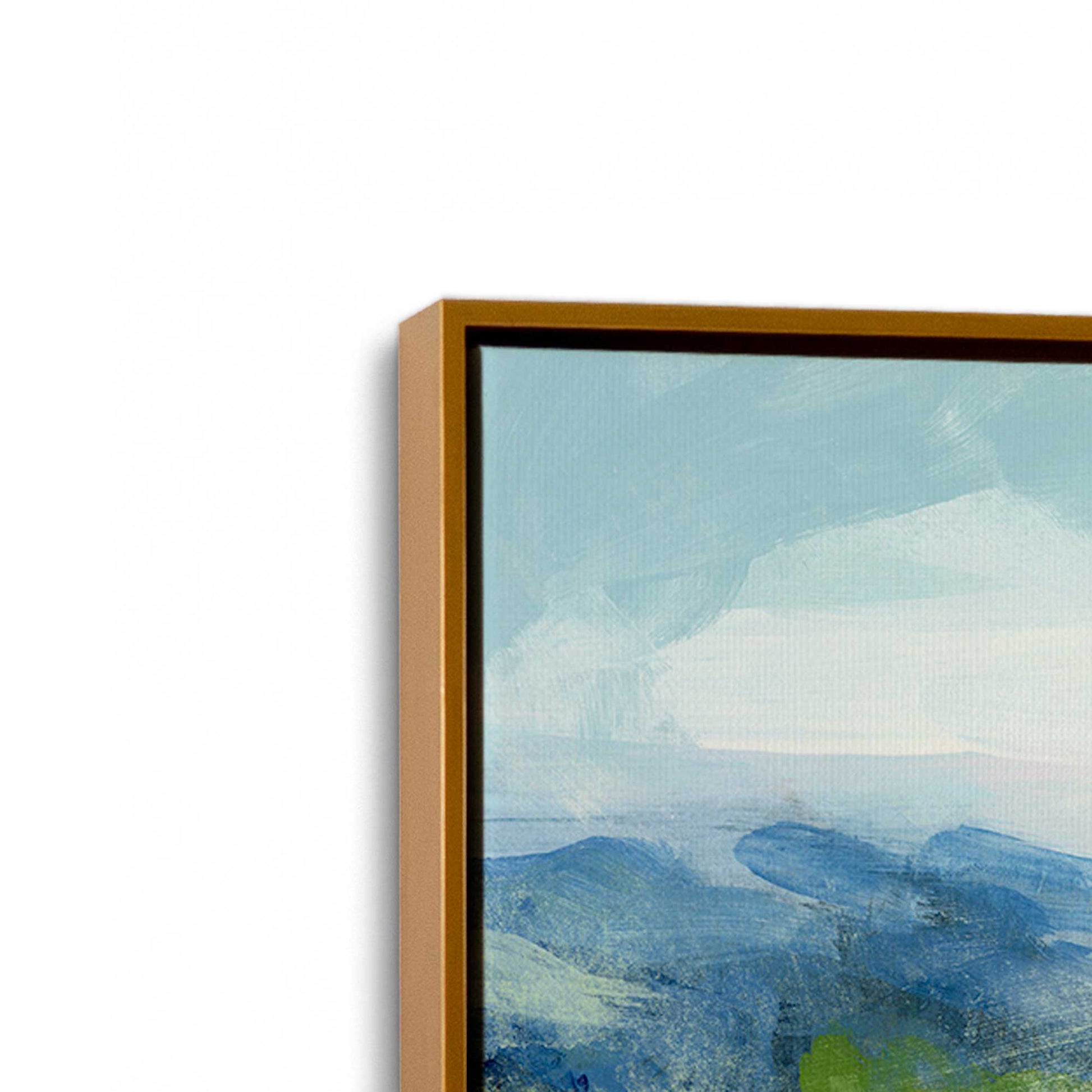[Color:Polished Gold], Picture of art in a Polished Gold frame at an angle