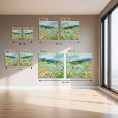Fields of Happy, Set of 2 Canvas Prints