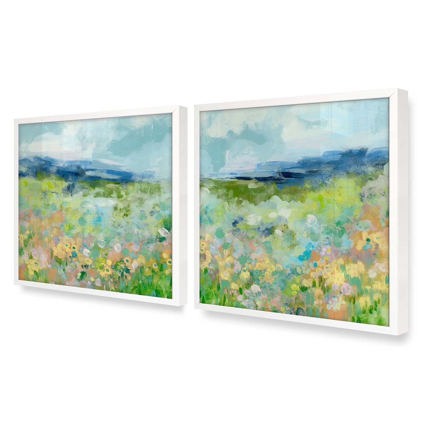 [Color:Opaque White], Picture of art in an Opaque White frame at an angle