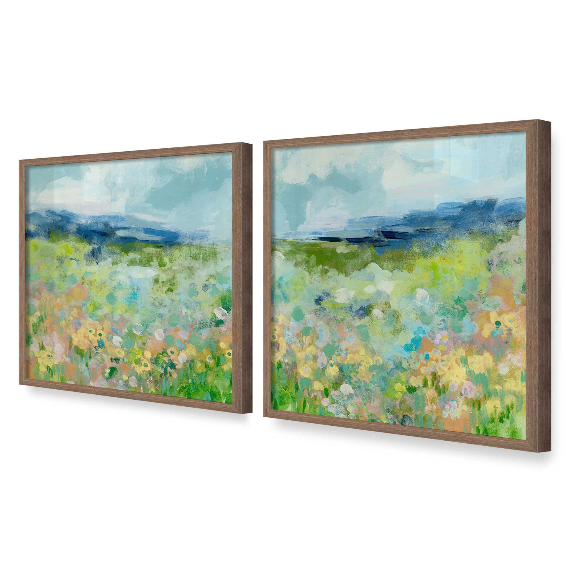 [Color:Walnut], Picture of art in a Walnut frame at an angle