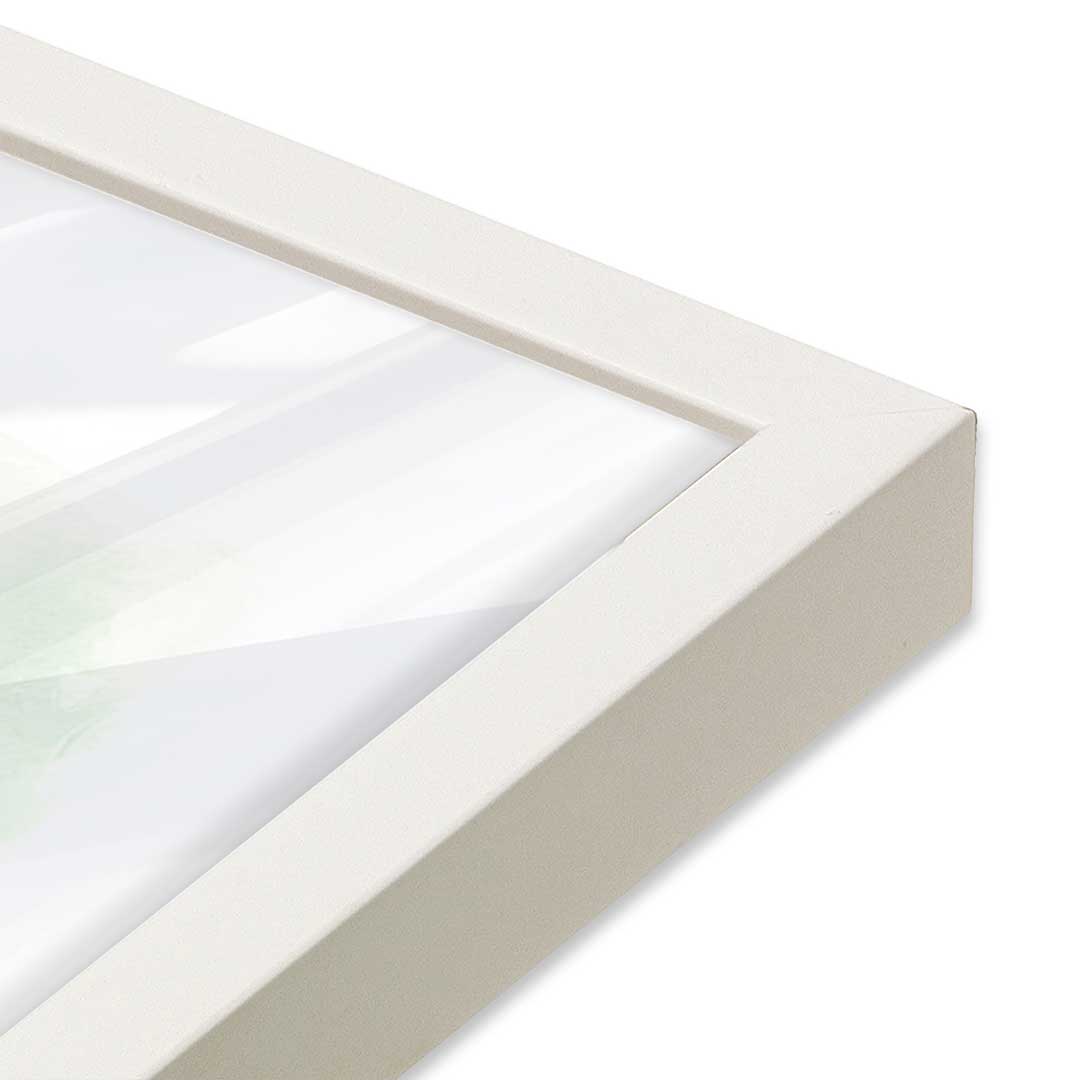 [Color:Opaque White], Picture of art in a Opaque White frame of the corner