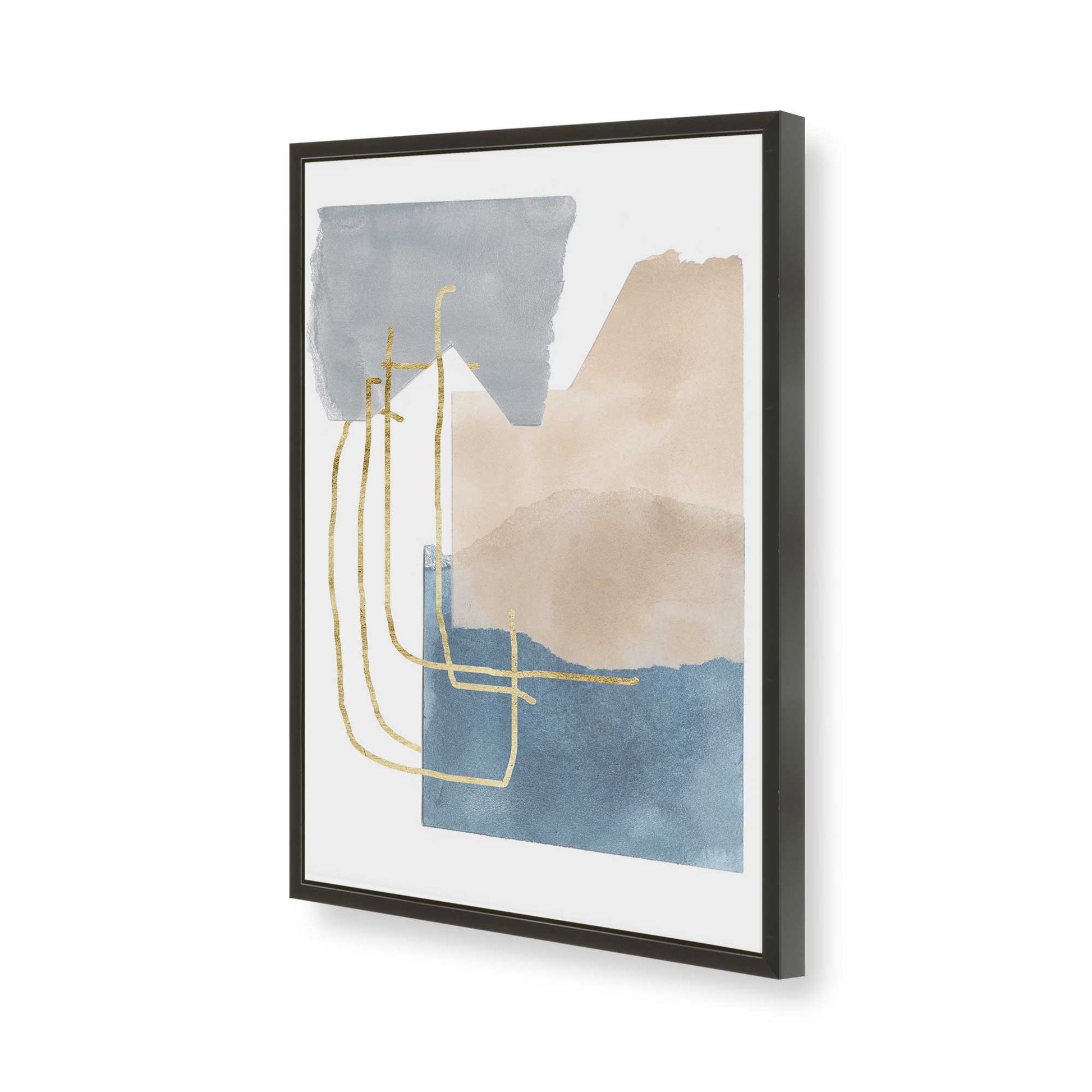 [Color:Satin Black], Picture of art in a Satin Black frame of the corner