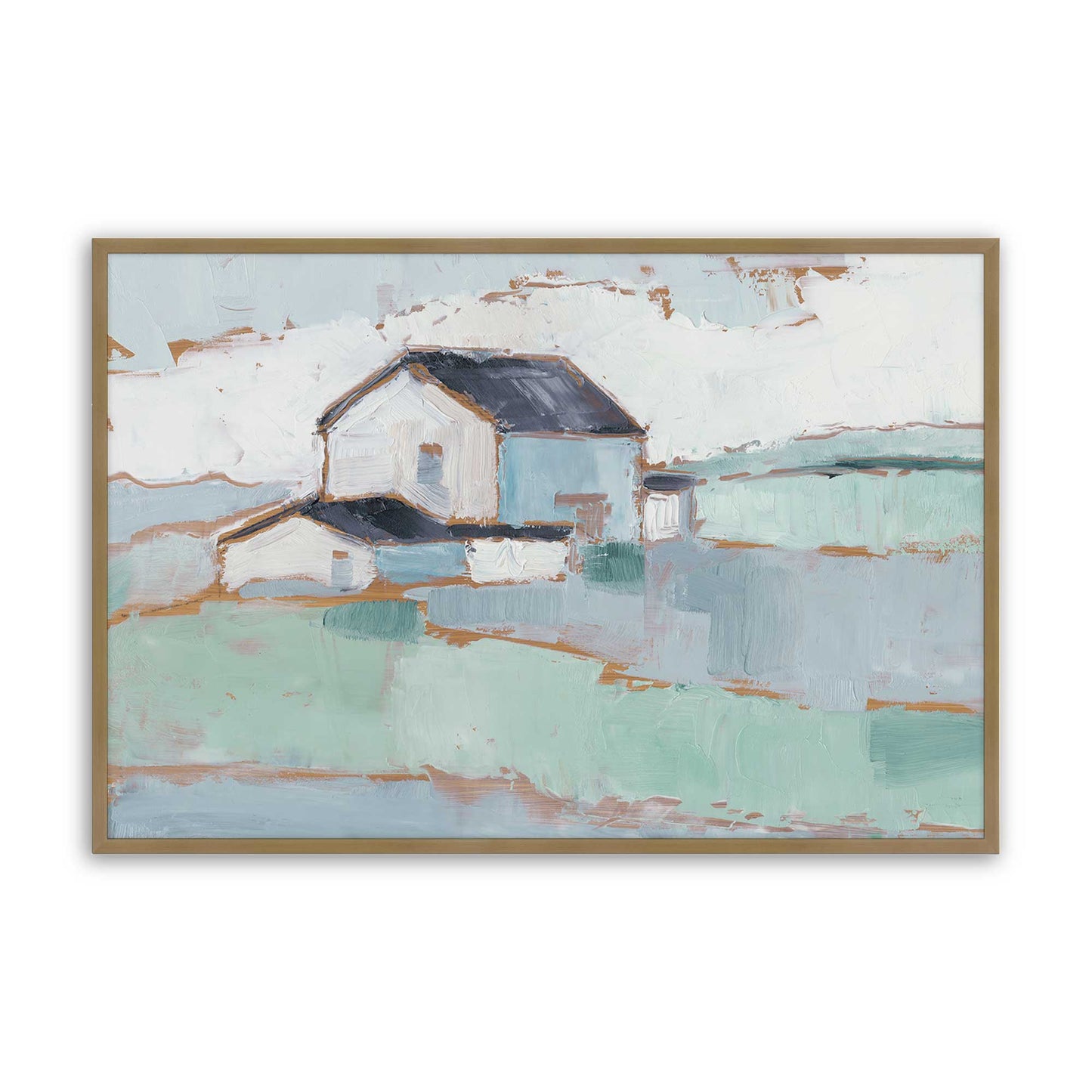 [Color:Brushed Gold], Picture of art in a Brushed Gold frame