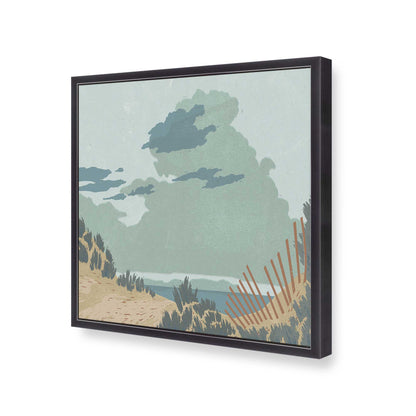 [Color:Weathered Zinc], Picture of art in a Weathered Zinc frame at an angle