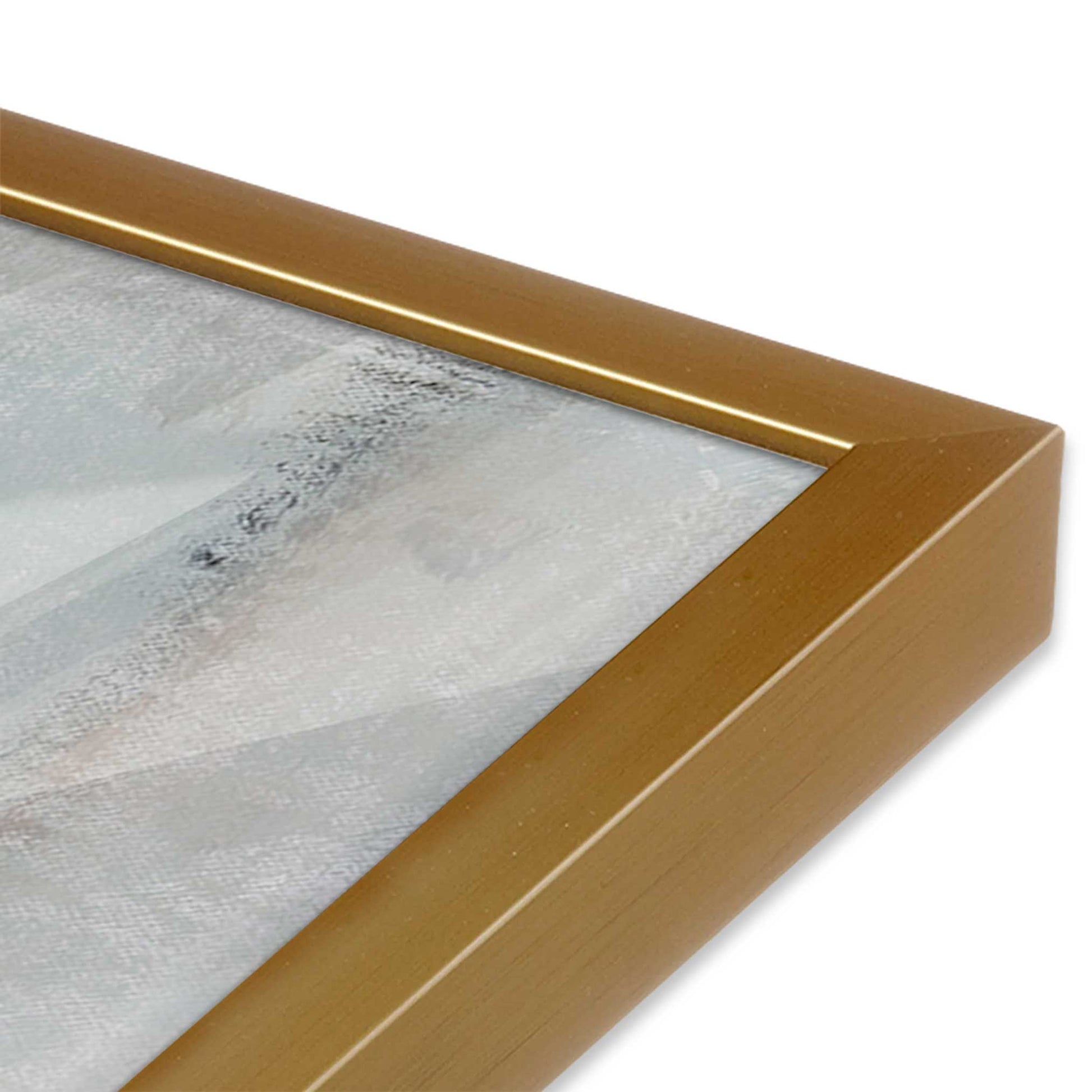 [Color:Polished Gold], Picture of art in a Polished Gold frame at an angle