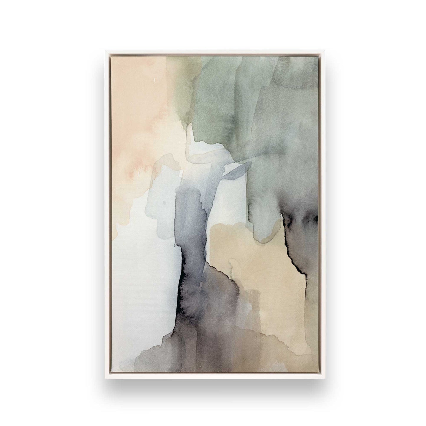 Organic Tones in Watercolor, Set of 3 Canvas Prints