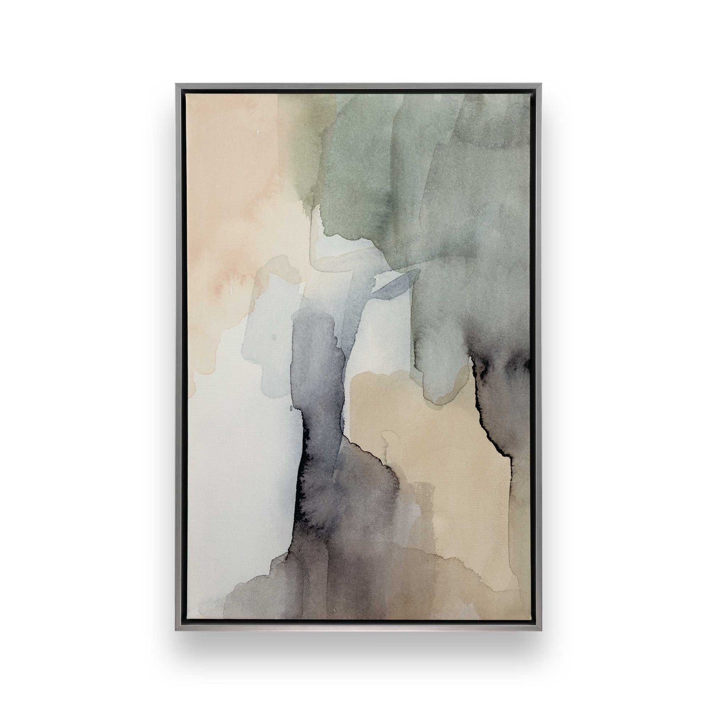 Organic Tones in Watercolor, Set of 3 Canvas Prints