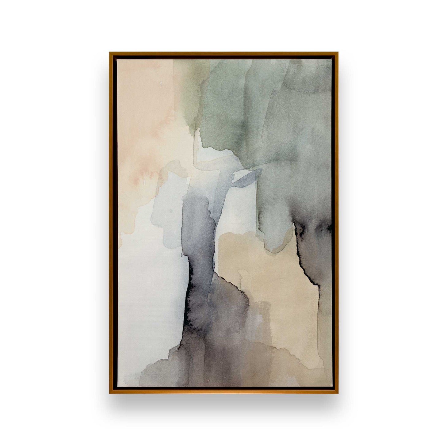 Organic Tones in Watercolor, Set of 3 Canvas Prints