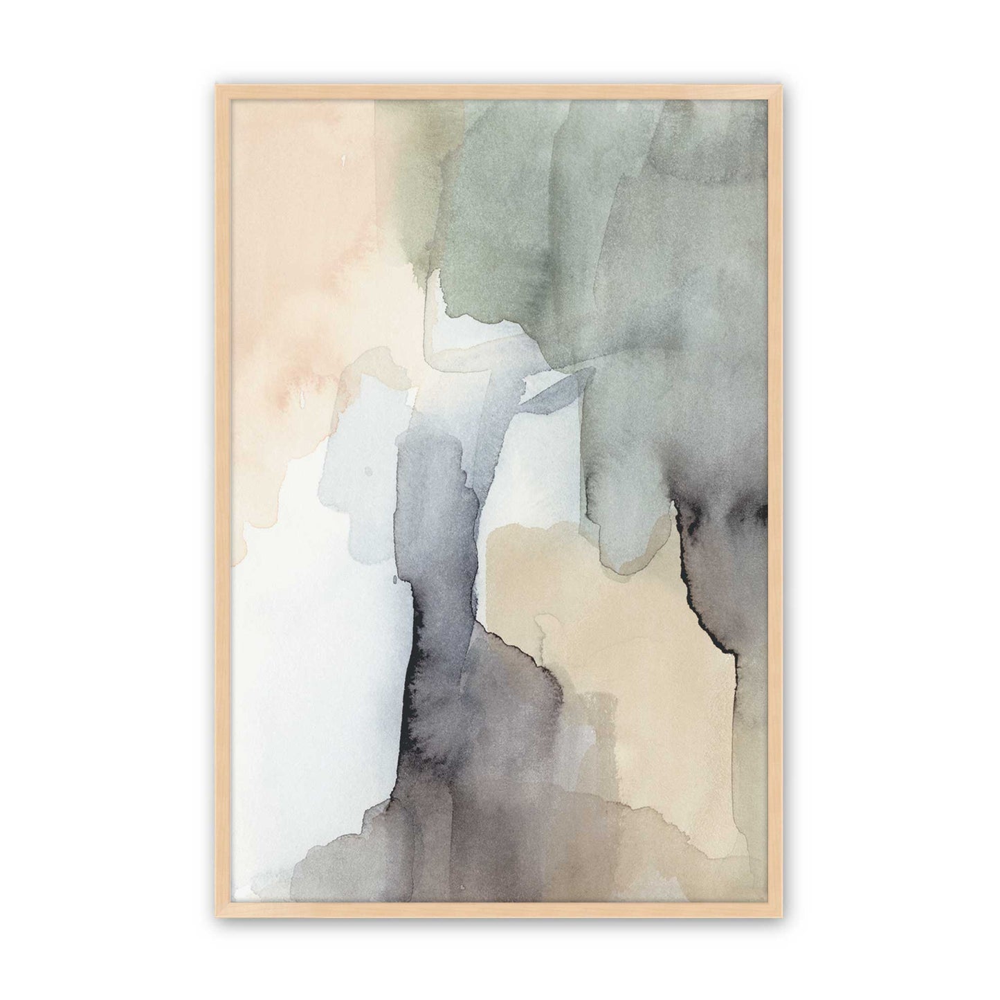 Organic Tones in Watercolor Set of 3 Art Prints
