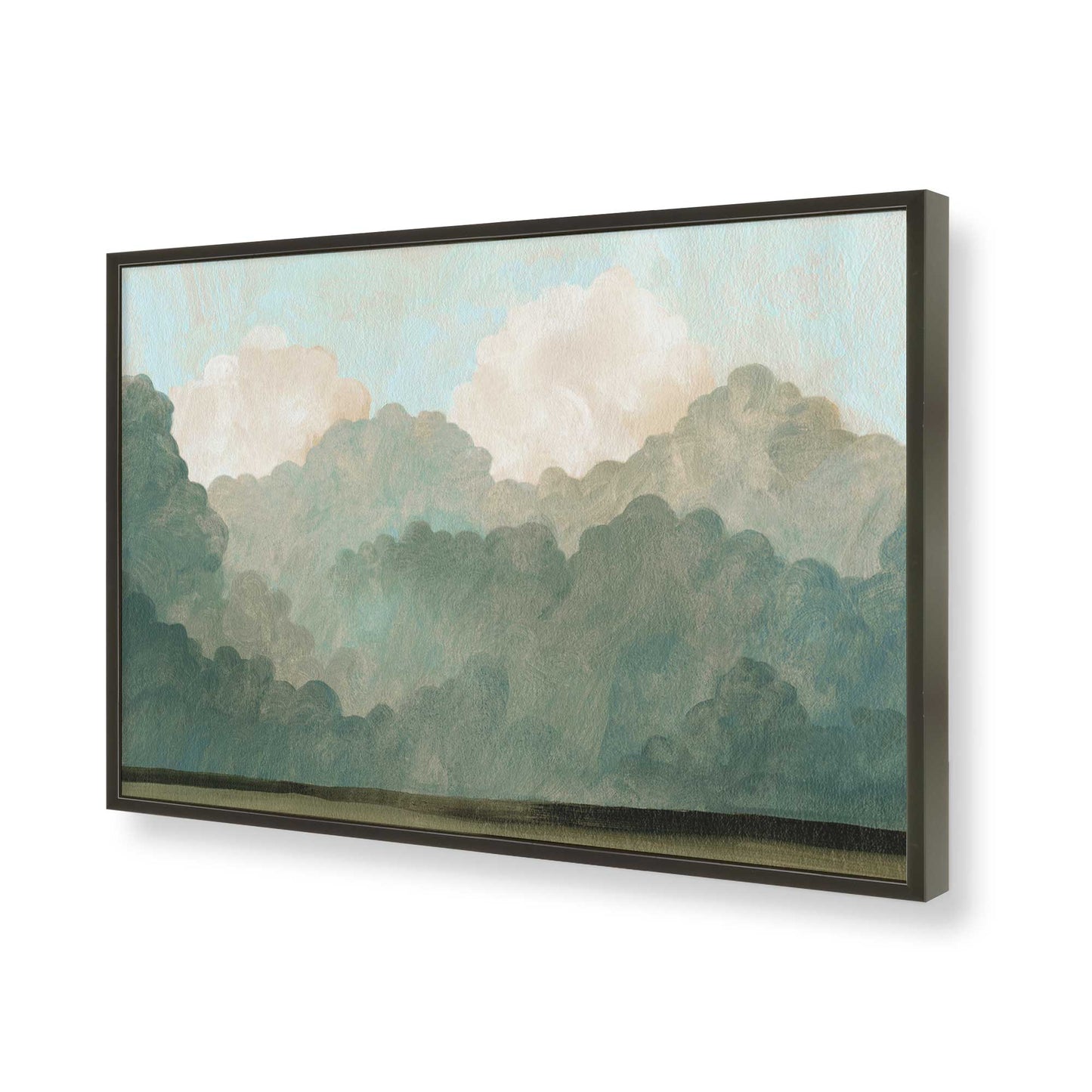 [Color:Satin Black], Picture of art in a Satin Black frame of the corner