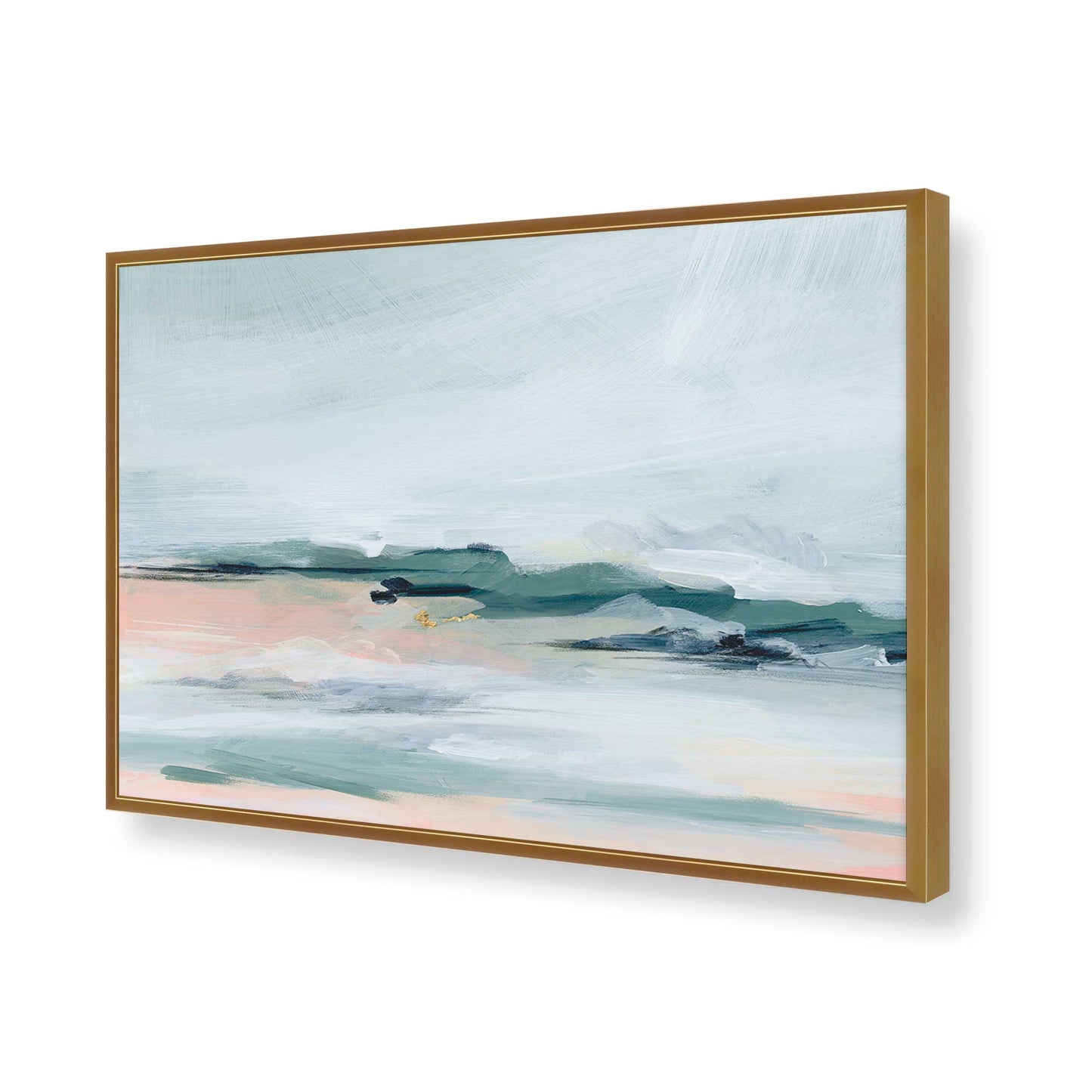 [Color:Polished Gold], Picture of art in a Polished Gold frame of the corner