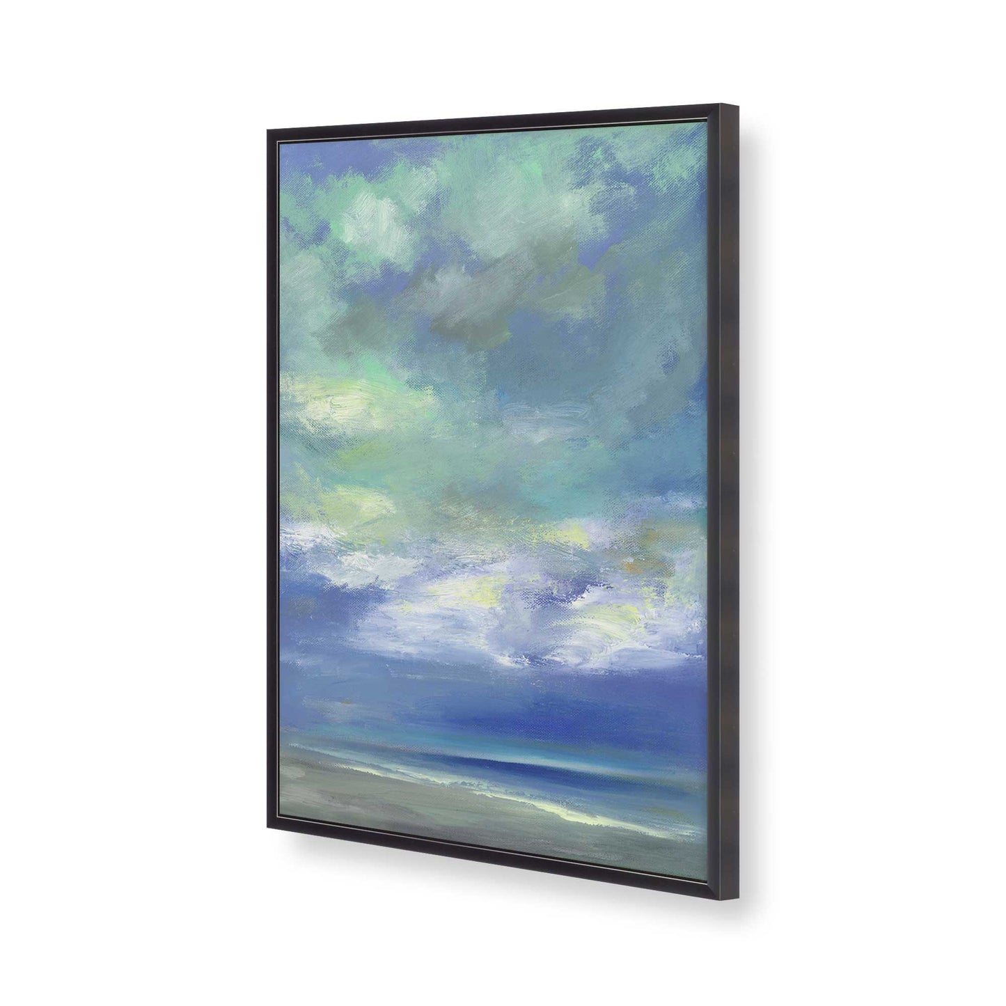 [Color:Weathered Zinc], Picture of art in a Weathered Zinc frame of the corner
