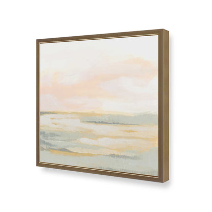 [Color:Brushed Gold], Picture of art in a Brushed Gold frame at an angle