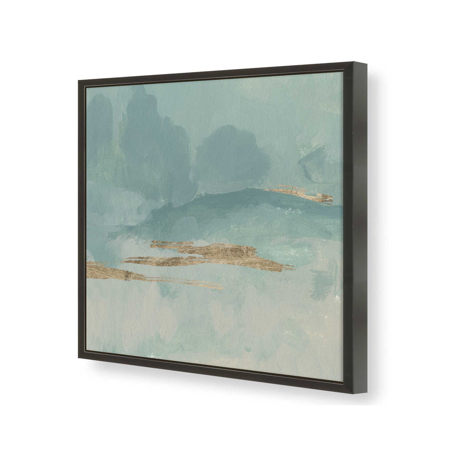 [Color:Satin Black], Picture of art in a Satin Black frame at an angle
