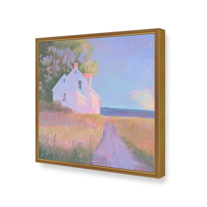 [Color:Polished Gold], Picture of art in a Polished Gold frame at an angle