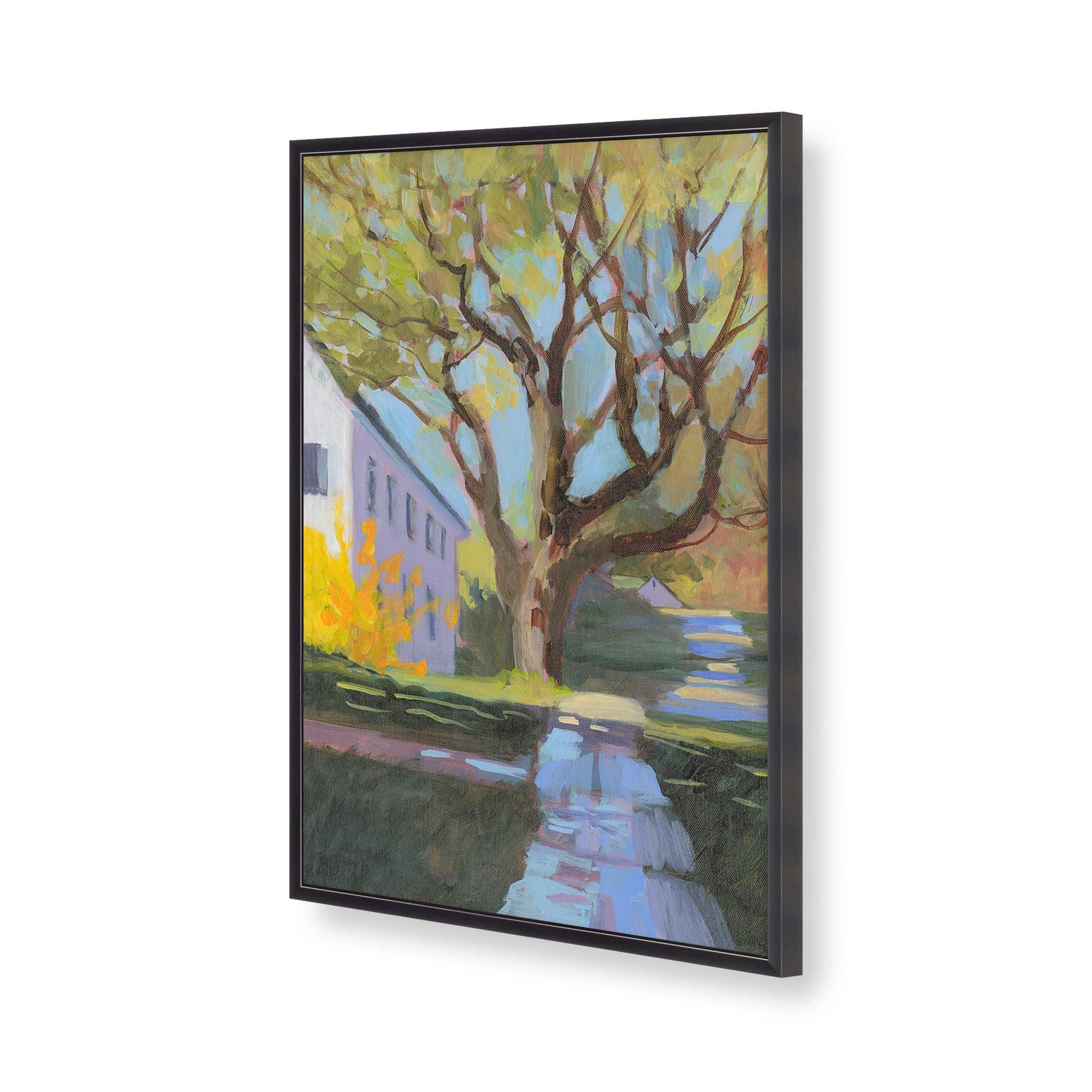 [Color:Weathered Zinc], Picture of art in a Weathered Zinc frame of the corner