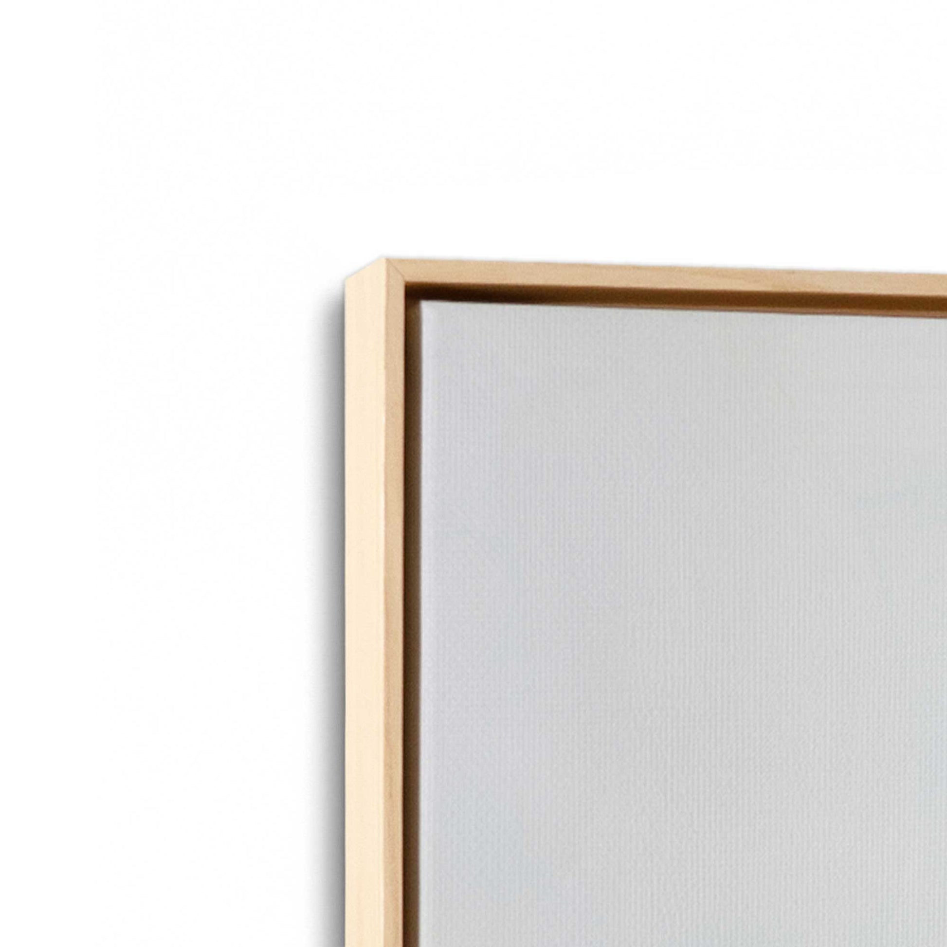 [Color:American Maple], Picture of art in a American Maple frame at an angle
